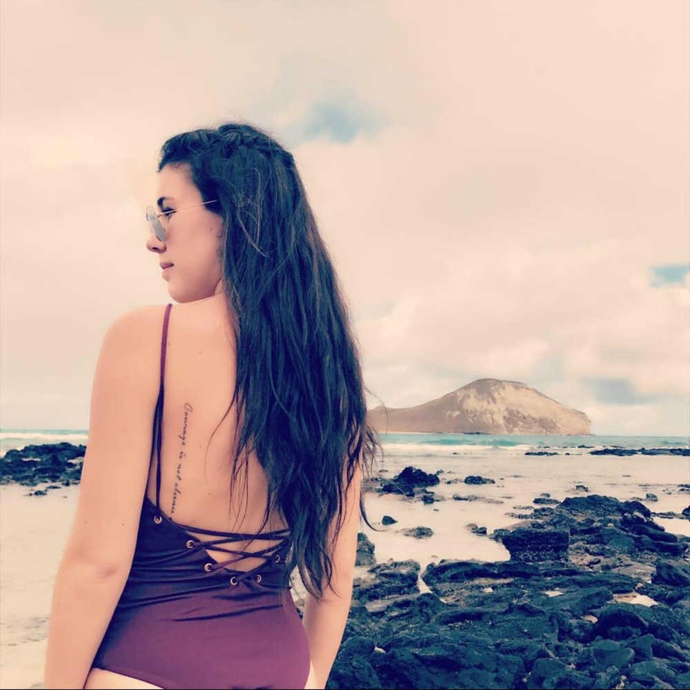 TAVIK + Lace Up One Piece Bathing Suit